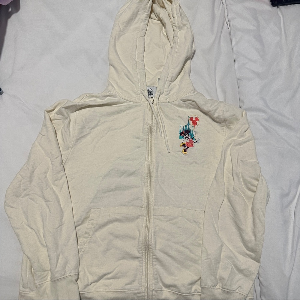 Disney ‘Play in the Park’ Cream Hooded Zip-Up Jacket